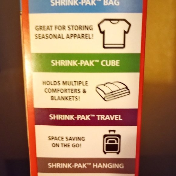 Hefty Storage Solutions Shrink Pak Bags 2 Total Large Divided Bags 2 x 2-Packs - Picture 7 of 13